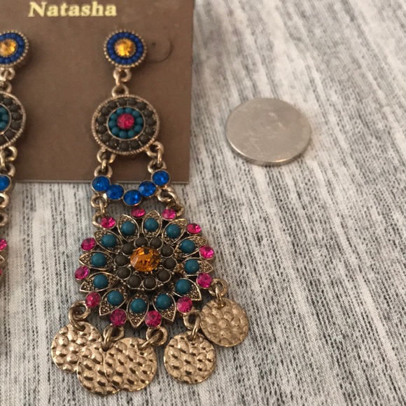 Natasha colorful long earrings 🌈 - Picture 4 of 5